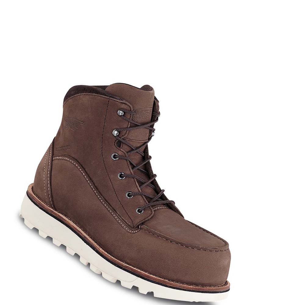 Red Wing Traction Tred Lite 6-inch Waterproof Women\'s Safety Boots Brown | ZA 152JPQ